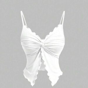 White Ruched Women's Top